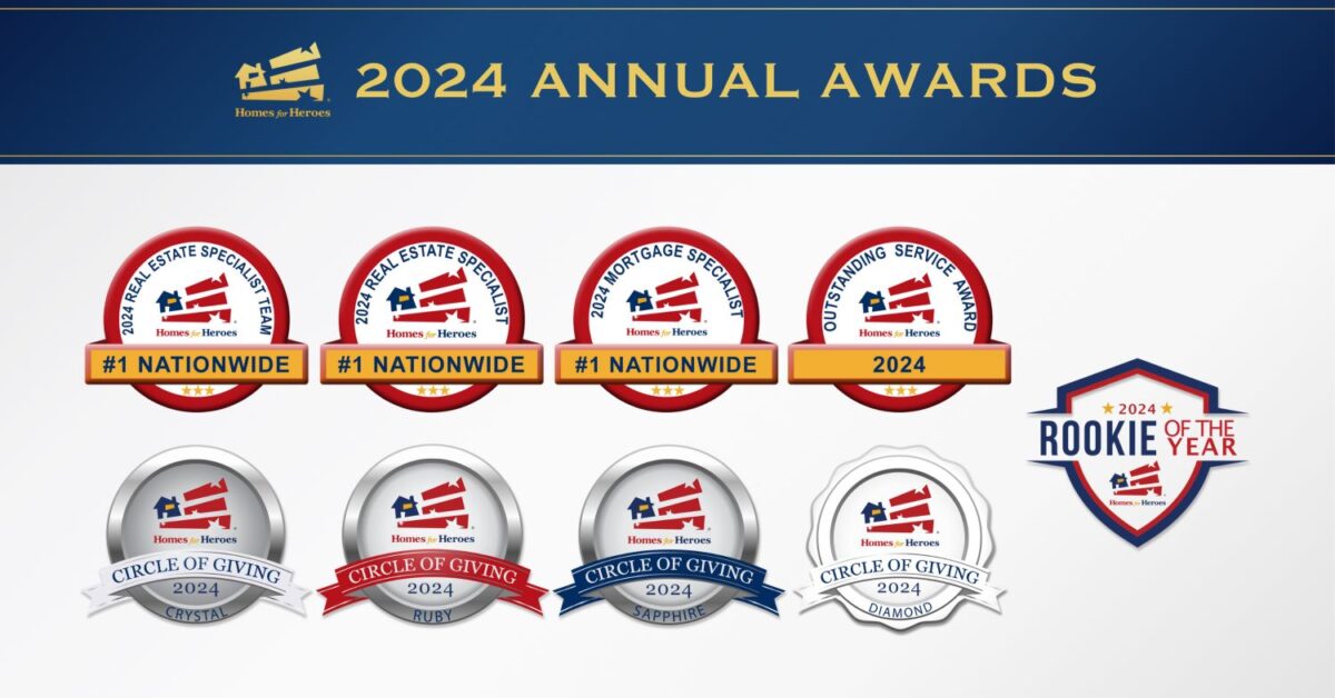 2024 Affiliate Awards Homes for Heroes icons header