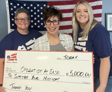 Operation At Ease Receives $5,000 Grant from Homes for Heroes Foundation