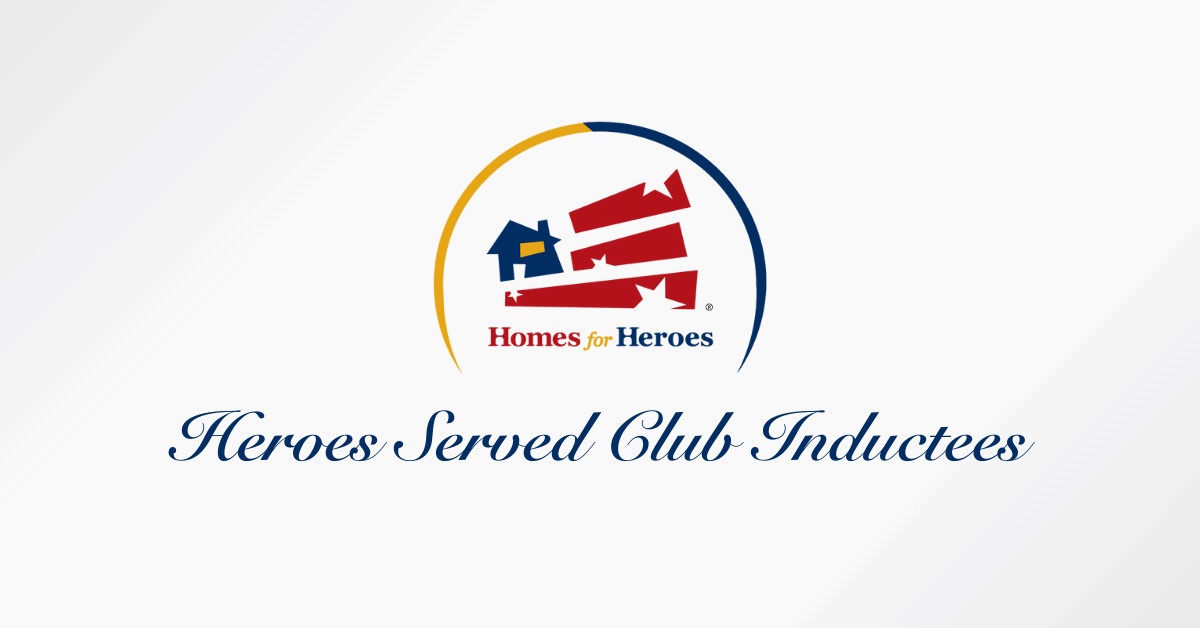 Heroes Served Club Inductees blog banner Homes for Heroes